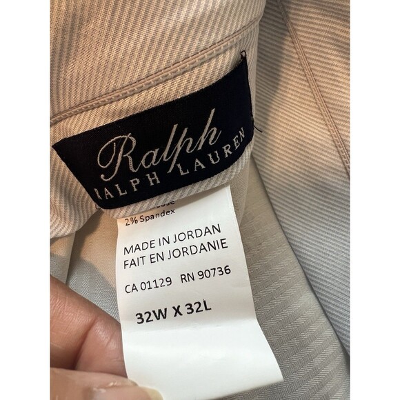 RRL Ralph Lauren Plaid Trousers Pants Men's Size 32x32 Gray Dots Slacks - Picture 5 of 10